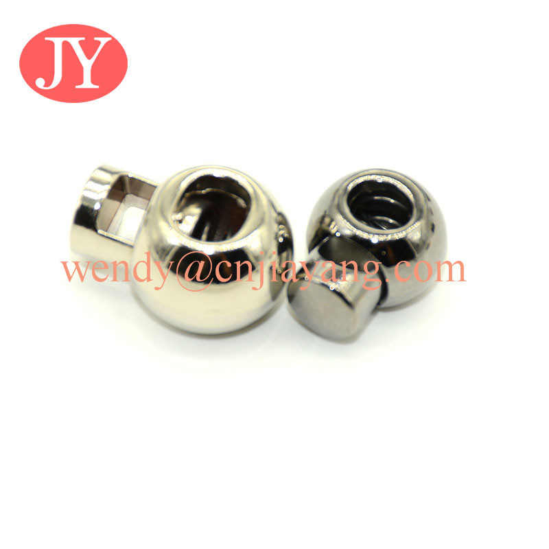 jiayang Supply different shaped metal rope cord lock rope end stopper rope toggle