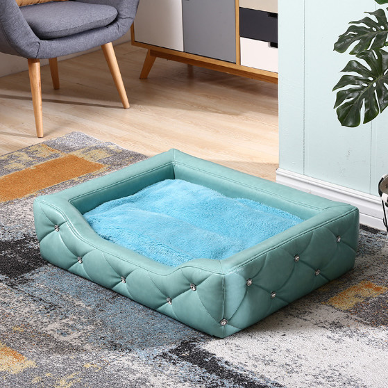 leather cat bed