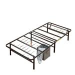 Black Folding Steel Bed Frame Rust Resistance Water Proof Easy Installation