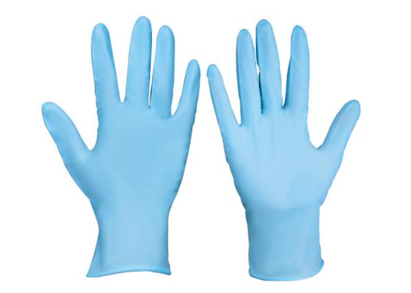 Buy cheap Waterproof Guantes Nitrile Exam Gloves , Blue Disposable Nitrile Gloves from wholesalers
