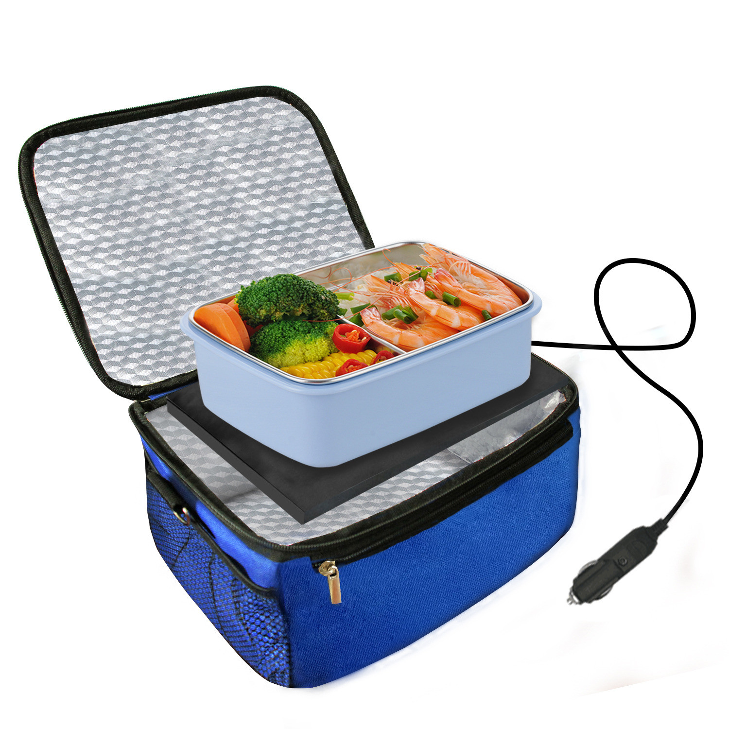 Multifunctional Portable Electric Food Warmer Bag 9.1×11.5×5.5inches Size