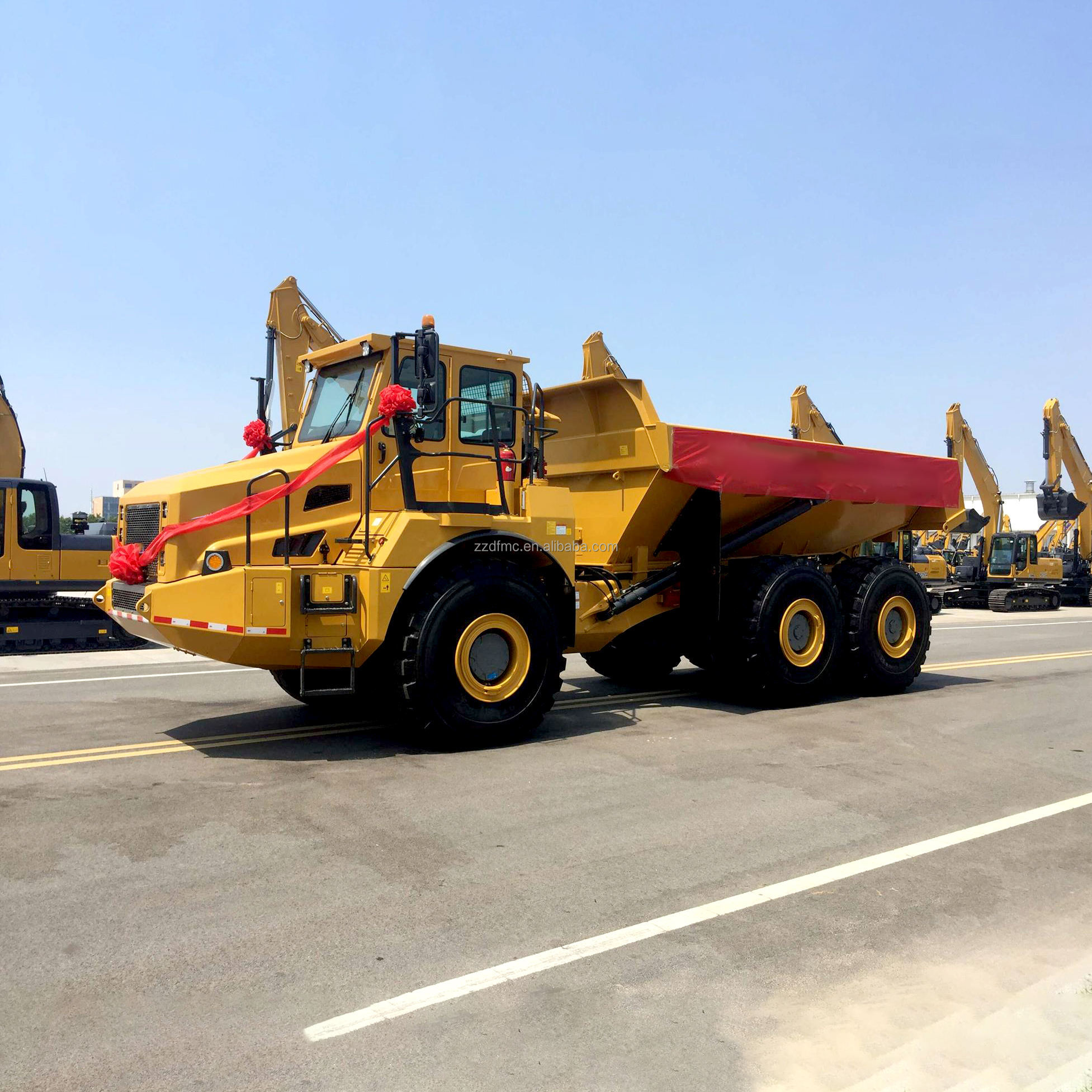 Euro 2 Emission Standard 60 Ton 6X6 All Wheel Drive Articulated Dump Truck for Mining