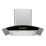 Commercial Arc Glass Chimney Hood 40 Inch 800 Cfm