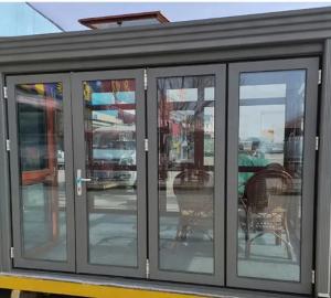 Wholesale Aluminum Frame Custom Garage Door Folding Sliding Glass Doors for Modern Homes from china suppliers