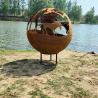 Buy cheap Rustic Red Outdoor Steel Wood Burning Fireplace fire bowl Round Shape from wholesalers