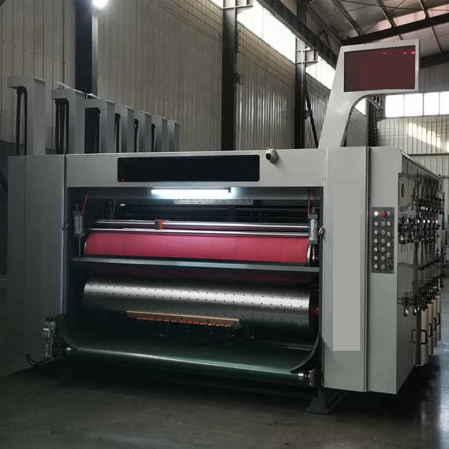 Automated 4 Colours Corrugated Carton Flexo Printing Machine Slotting Die Cutting