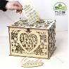 Buy cheap Warm DIY Wedding Card Box with Lock Wood Card Box Gift Card Holder Card Box Perfect for Weddings, Baby Showers, Birthdays from wholesalers