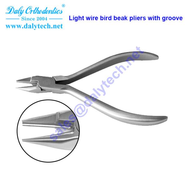Buy cheap Bird beak pliers with groove of ortho pliers from dental equipment manufacturers from wholesalers