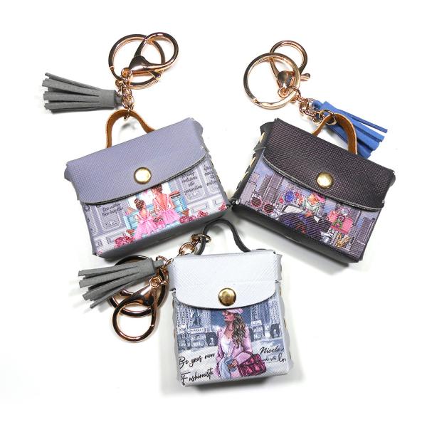 Buy cheap Small Earphone Storage Bag Mini Purse Keychain In Different Color from wholesalers