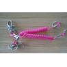 Buy cheap Plastic fashion pink-red spring coiled key holder metal hook&key ring popular accessories from wholesalers