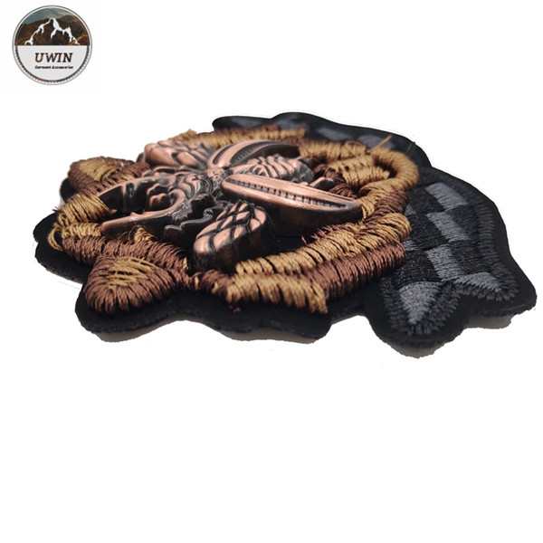 3D Handmade Custom Made Embroidered Patches With Stitch Border Style