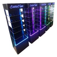 Buy cheap Floor Mounted Top Acrylic Display Rack LED Display Stand For Electronic Products product