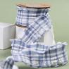 Buy cheap Korea Lattice Blue And White Gingham Ribbon 38mm Polyester Pink Tartan Ribbon from wholesalers