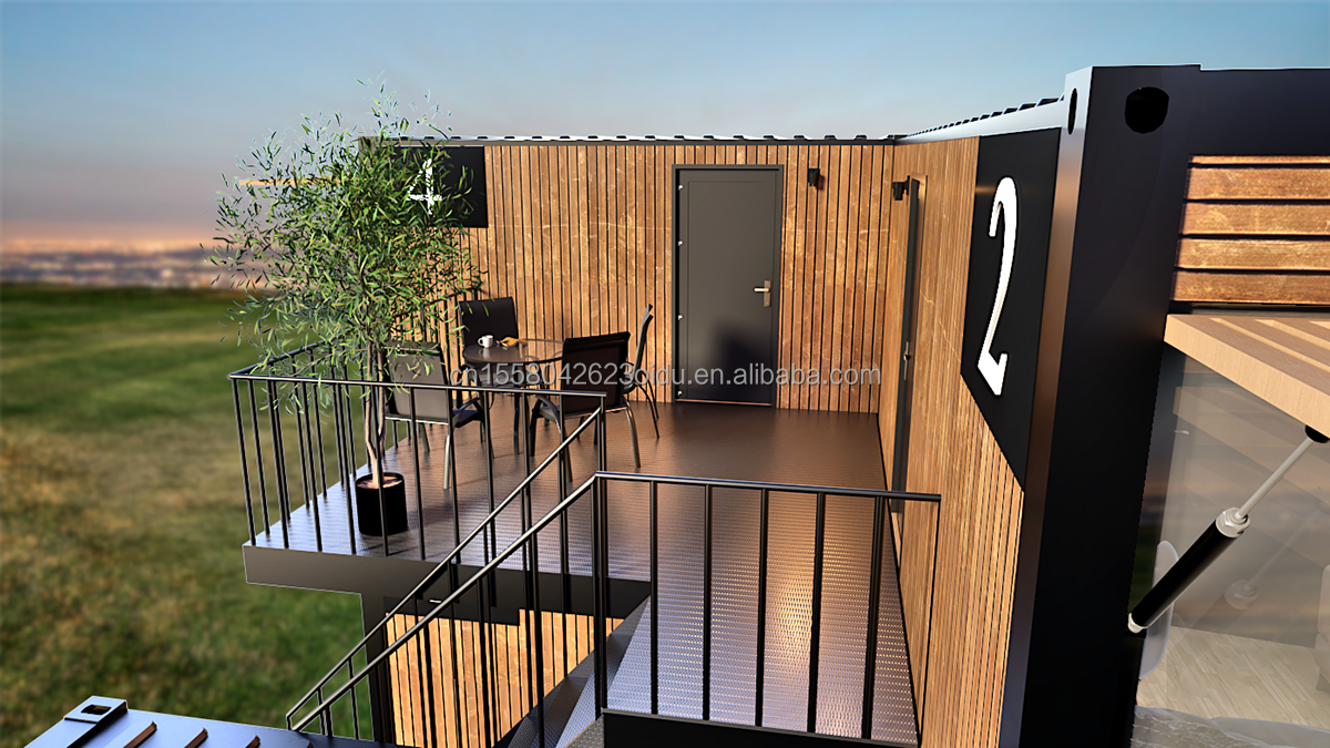 Customizable 2/3 Bedrooms Luxury Portable Garden House with Toilet and Wall 50/75/100mm Wave Sandwich Panel