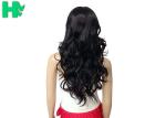 High Temperature Fiber Long Synthetic Wigs Side Fringe Light Brown