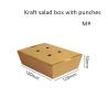 Buy cheap Salad Kraft Paper Take Away Box Microwavable Disposable With Punches from wholesalers