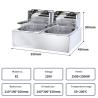 Buy cheap 2 Tank 12L Electric Fryer Commercial Oil Outlet Deep Fryer 6L Oil Basin for Food Shop from wholesalers