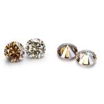 GRA Certificate 1ct Round Cut 6.5mm VVS1 Loose Moissanite Diamond in White Pink