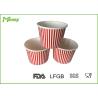 Buy cheap 150ml Red Stripe Ice Cream Paper Cups For Children Party , SGS LFGB certification from wholesalers