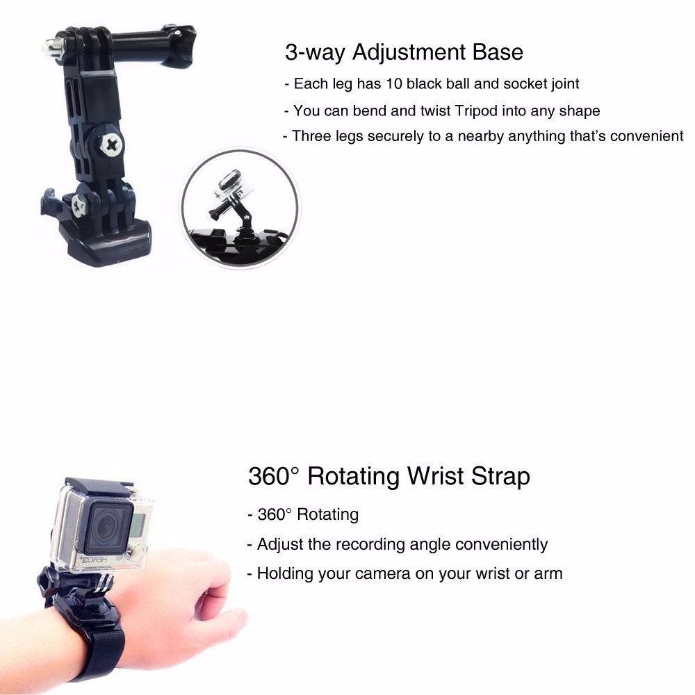 Gopro ​Camera Accessory Kit 36 In 1 Sets Shockproof Large Size Case For Travel