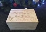 Nature Wood Color Wooden Crate Gift Box , Christmas Gifts Large Wooden Box With