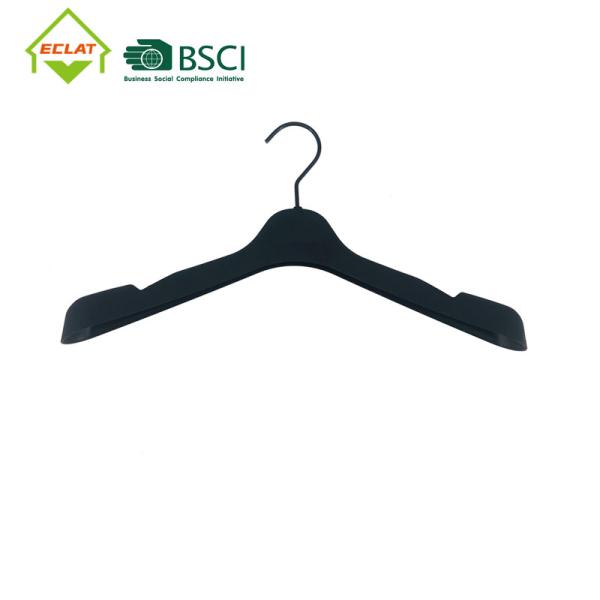 Buy cheap 22cm Black Heavy Duty Plastic Hangers For Sleeveless Shirts from wholesalers