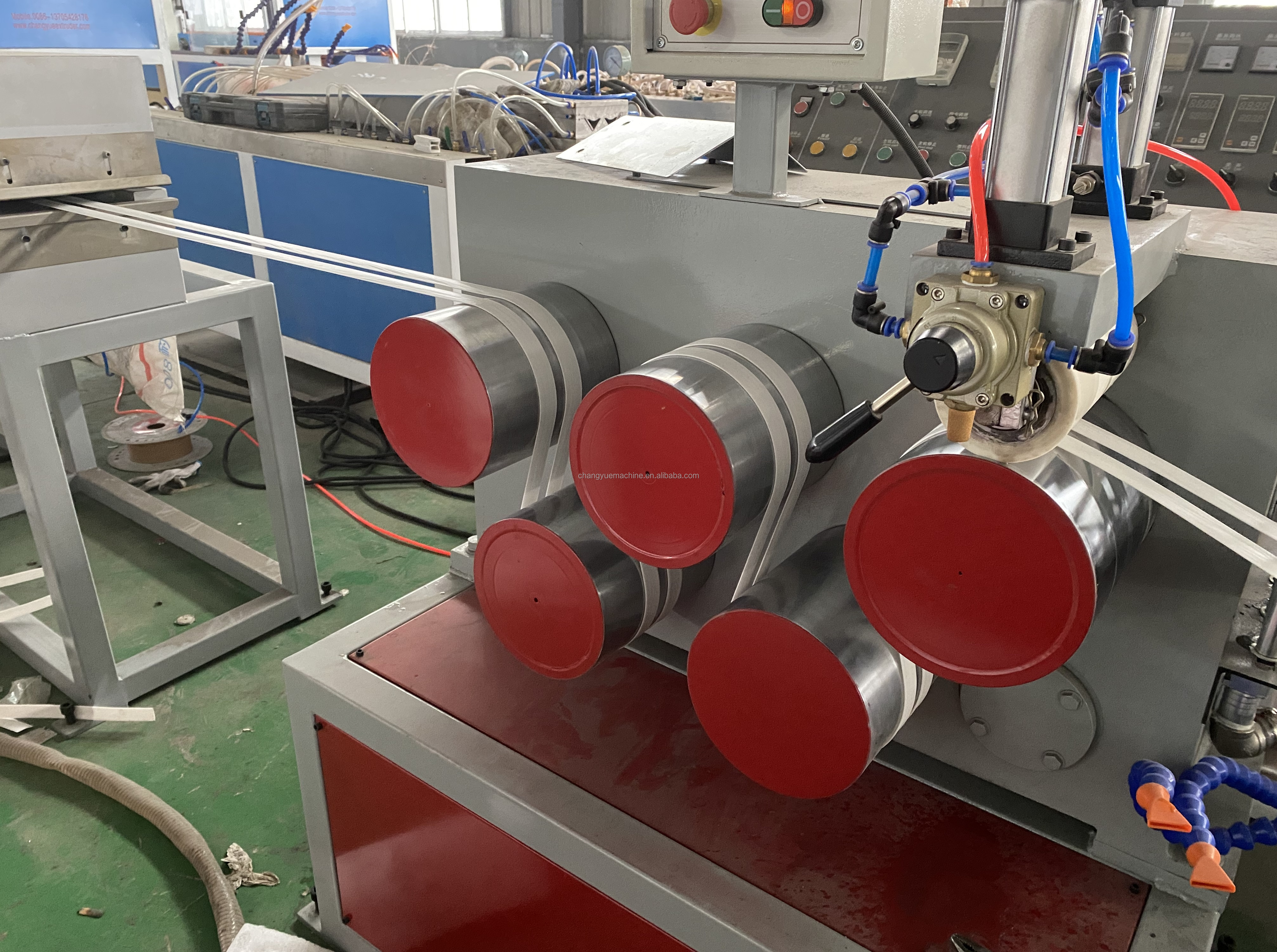 Plastic Geo Strap Banding Extrusion Machine with 30 1 Screw L/D Ratio and Materials