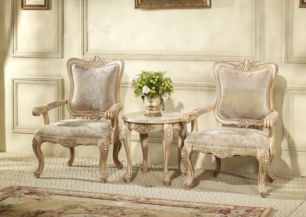 Carved Flower Upholstered Sofa Chair Fabric Velvet Arm Chaise Leisure Lounge