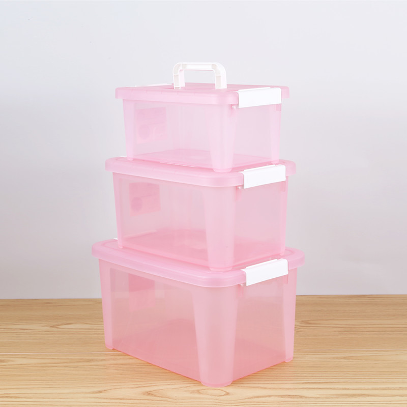 5L 15L Yards Clear Car Plastic Organizer Box With Handle