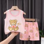3M-9M Children's Summer Cotton Suit Girls' Shorts Clothes Boys' Sleeveless