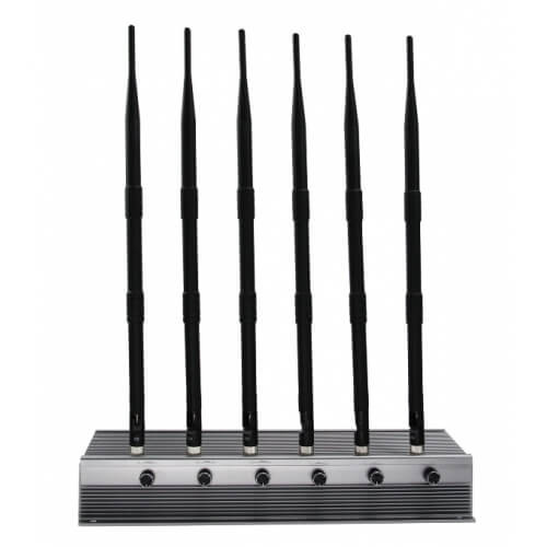 AC220V-DC12V 15 Watt Rf Signal Blocker , Mobile Phone Signal Jammer High Power