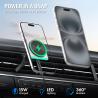 Buy cheap Ambient Iphone Magnetic Car Mount 15w Wireless Charger Ultra-Thin Design Fast Charging Dynamic Music Rhythm Cool Interior Decoration from wholesalers