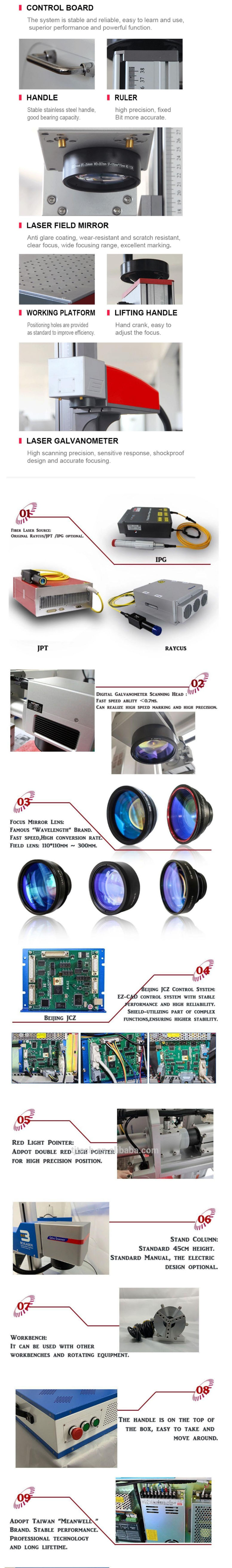 10w/20W/30w/50w Mopa Fiber Laser Color Laser Marking Machine Automated Loading Speed Engraving for Colorful Marking