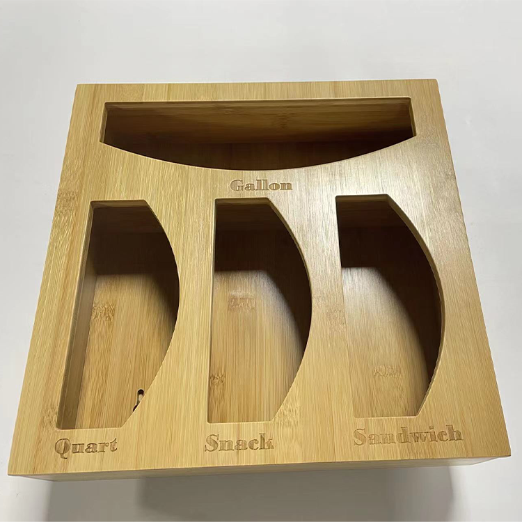 Sustainable Bamboo Ziplock Storage Box for Easy Kitchen Organization and Food Preservation