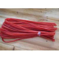 Buy cheap Plastic Safety Red Spiral Lanyard Ropes Red PU Covered Stainless Steel Wire product