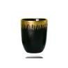 Buy cheap Luxury Gold/Silver Foiled Solid Black Whisky Tumbler Glass With Flower Pattern from wholesalers