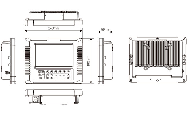RS232 800x480 IPS Vehicle Mount Computer Android