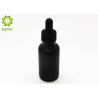 Buy cheap 30ml Matte Black Empty Glass Dropper Bottles For Essential Oil / Face Serum from wholesalers