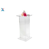 Buy cheap Square Acrylic Pedestal Display Stands , Clear Acrylic Display Risers Heat product