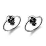 Fancy punk style skull nose ring stainless steel body piercing jewelry
