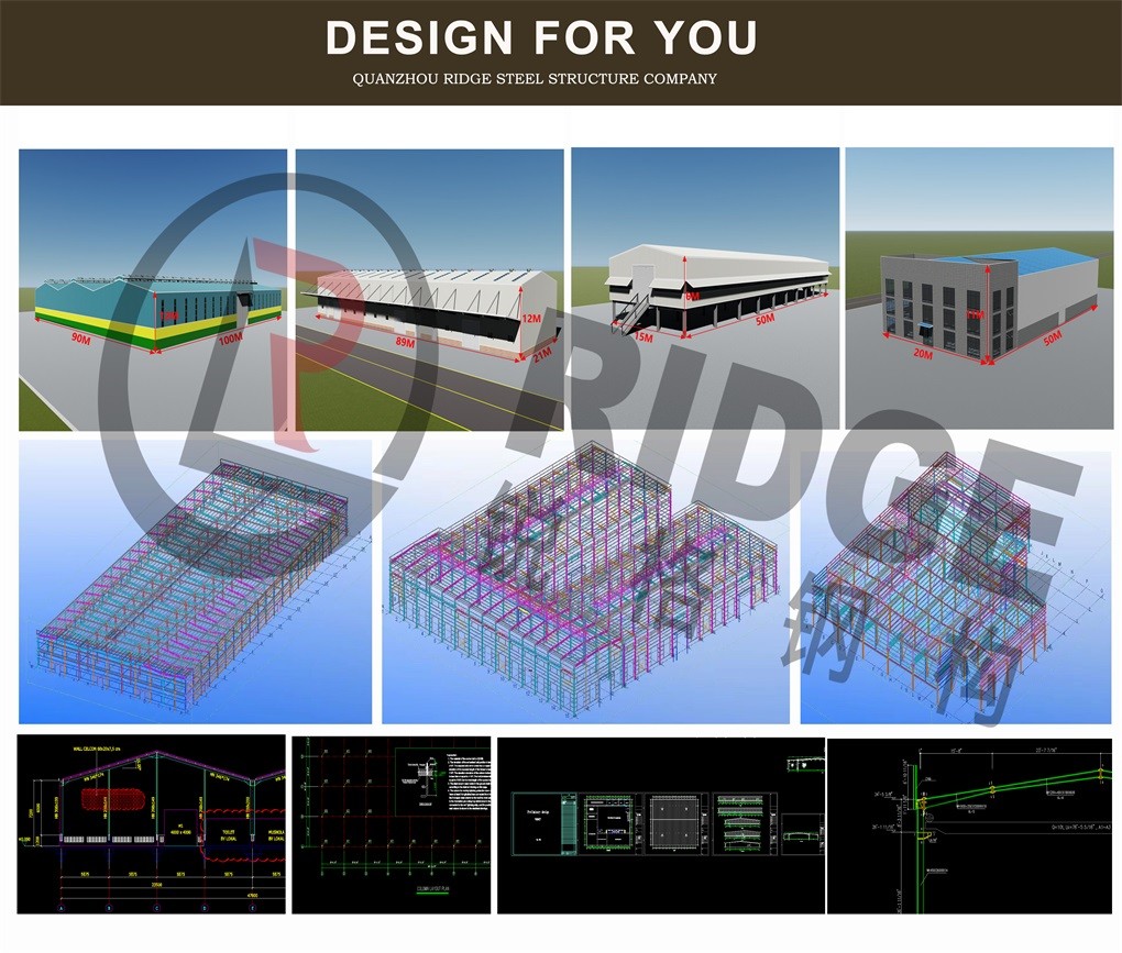 Large Span Steel Structure Workshop , Prefabricated Steel Construction Warehouse