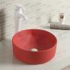 Buy cheap Smooth Ceramic Round Bathroom Sink Above Counter Table Top Orange Wash Basin from wholesalers