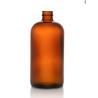 Buy cheap Amber 32 Oz Boston Round Glass Bottles With Dropper Cap 33-400 from wholesalers