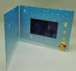 Leather Hard Cover LCD Video Brochure With Video Screen / SD Card