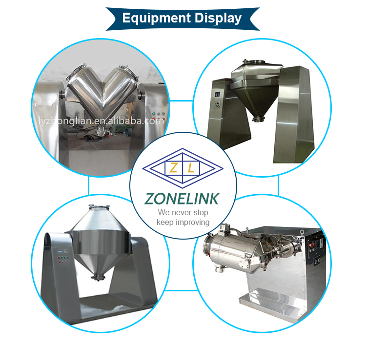 Chemical Food Dry Powder Mixer V model powder blender VH2