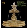 Buy cheap Large Marble Column Stone Water Fountain Outdoor Decoration from wholesalers