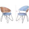 Buy cheap Sponge Filled Iron Pipe 80cm Faux Leather Dining Chairs from wholesalers