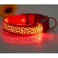 Buy cheap Durable leopard print dog cat safety LED light glow flashing nylon pet necklace product