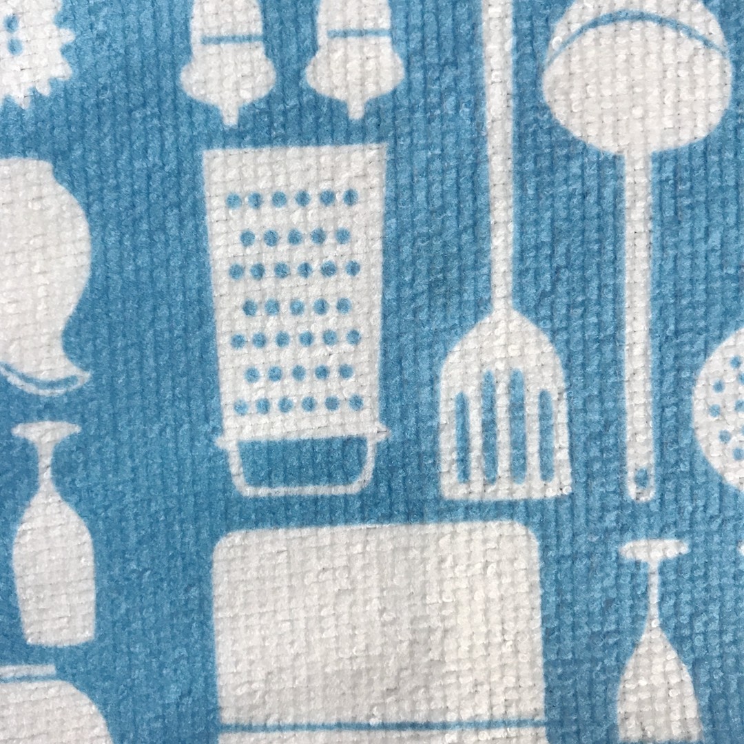 Hot saled export 100% polyester kitchen single side printed microfiber big size wipes for house keeping