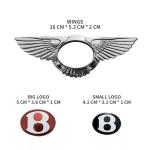 3W0853621A Bentley Flying Spur Front Grill Wings Silver Badge Emblem